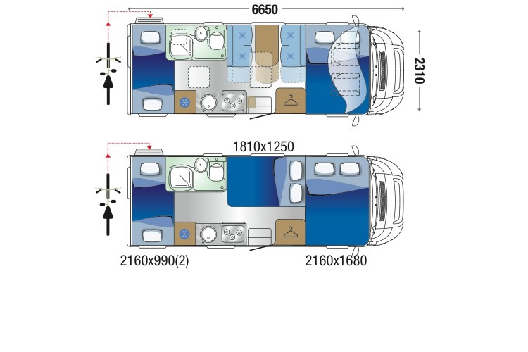 Zefiro 675 Floor Plan